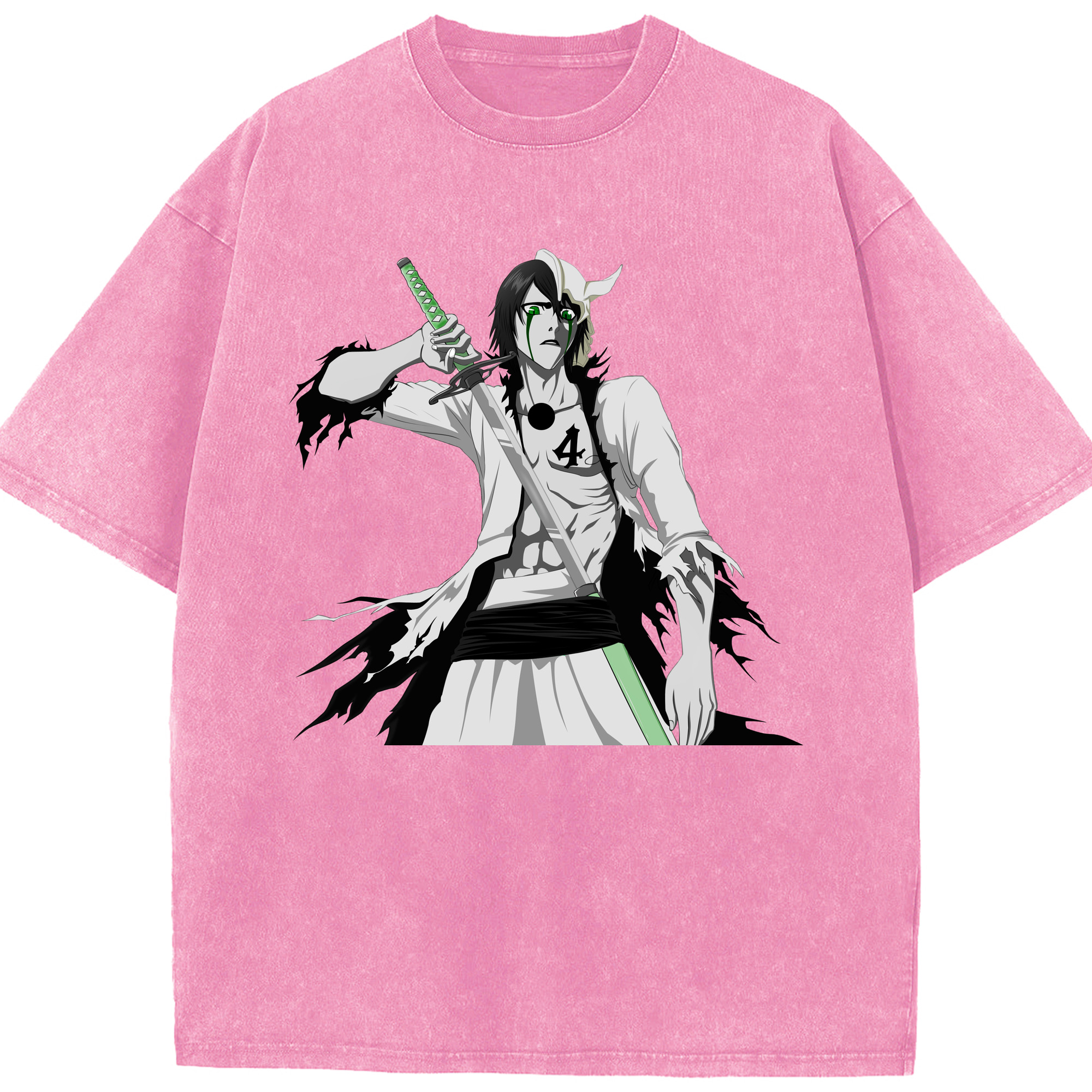 （画像用） ブリーチ ウルキオラ·シファー BLEACH Ulquiorra cifer 綿100% ヴィンテージ風 半袖Tシャツ（フロントプリント）